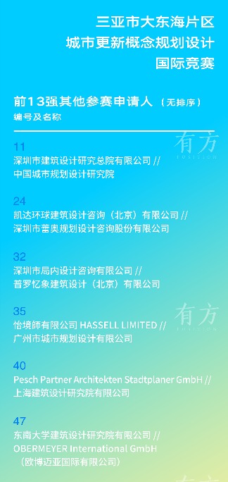 三亚大东海片区城市更新国际竞赛资格预审结果揭晓(图16)