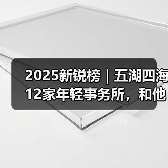 2025新锐榜｜五湖四海12家年轻事务所，和他们的年度答卷（图4）