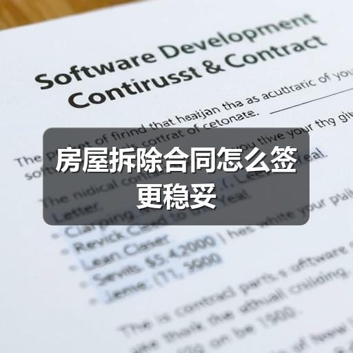 房屋拆除合同怎么签更稳妥