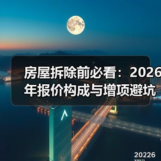 房屋拆除前必看：2026年报价构成与增项避坑清单