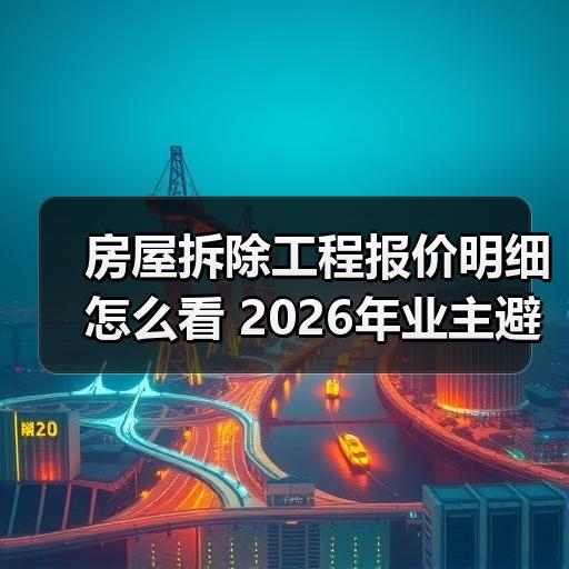 房屋拆除工程报价明细怎么看 2026年业主避坑指南