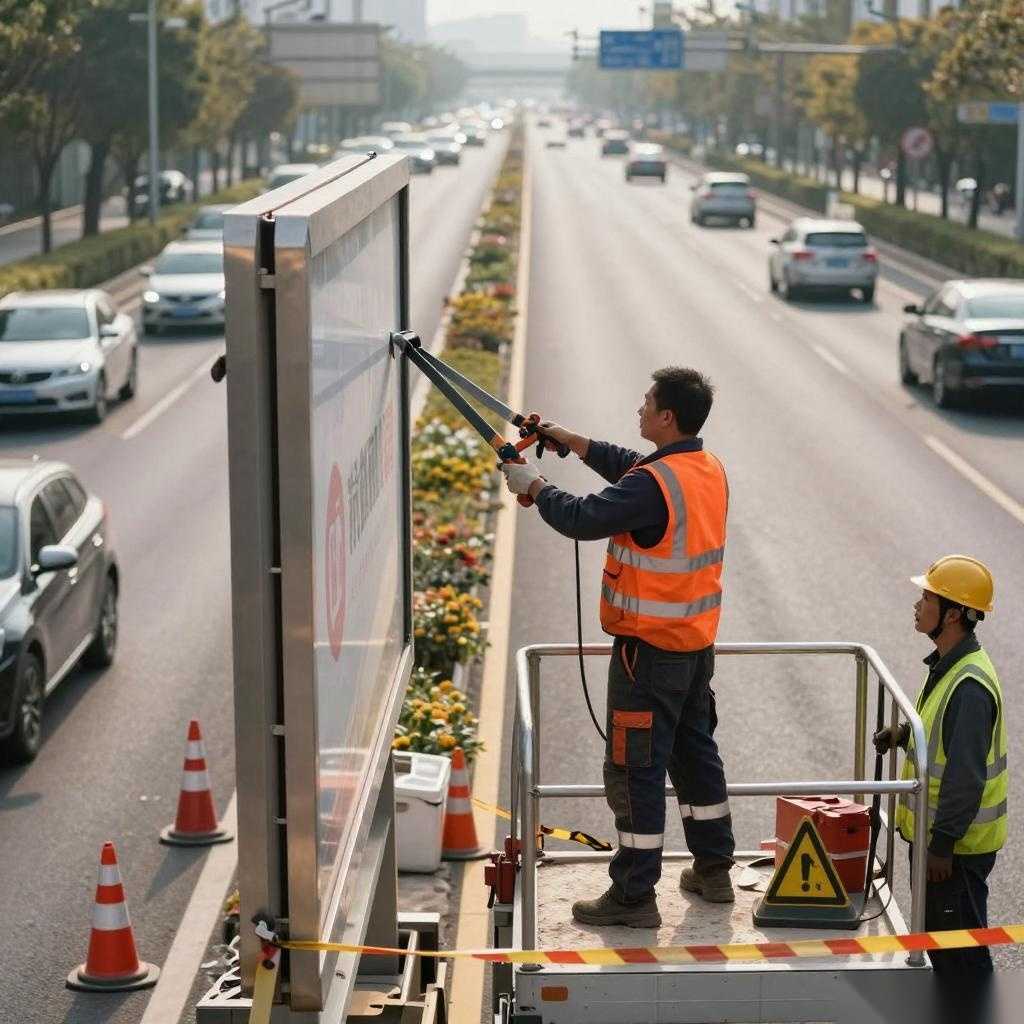 公路沿线广告牌拆除方案
