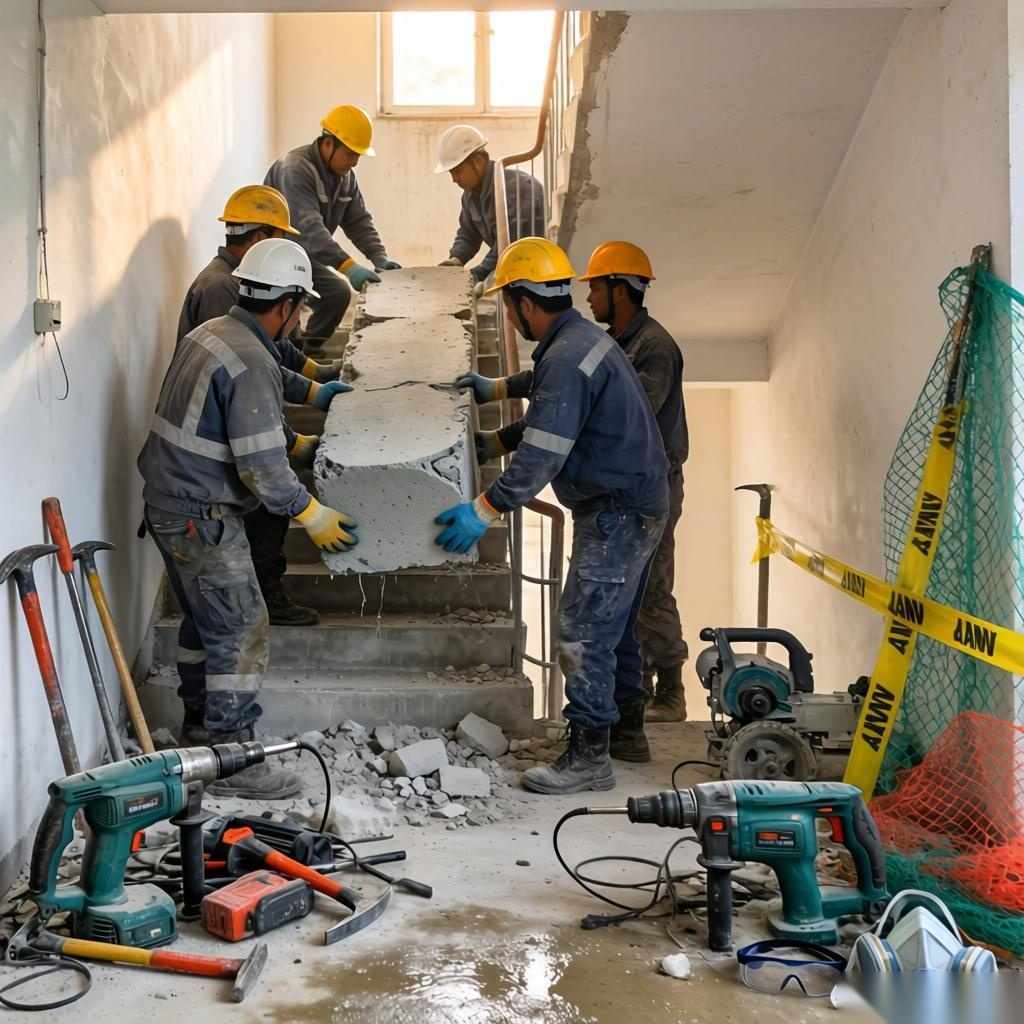 楼梯拆除施工方案及流程(图2) 楼梯拆除施工方案及流程