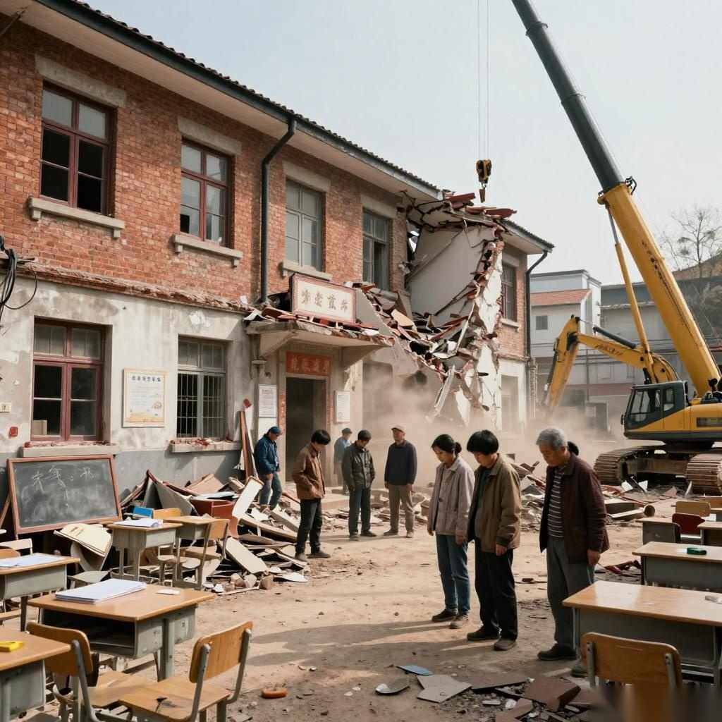 当校舍轰然倒塌，学校拆除背后的城市更新之痛