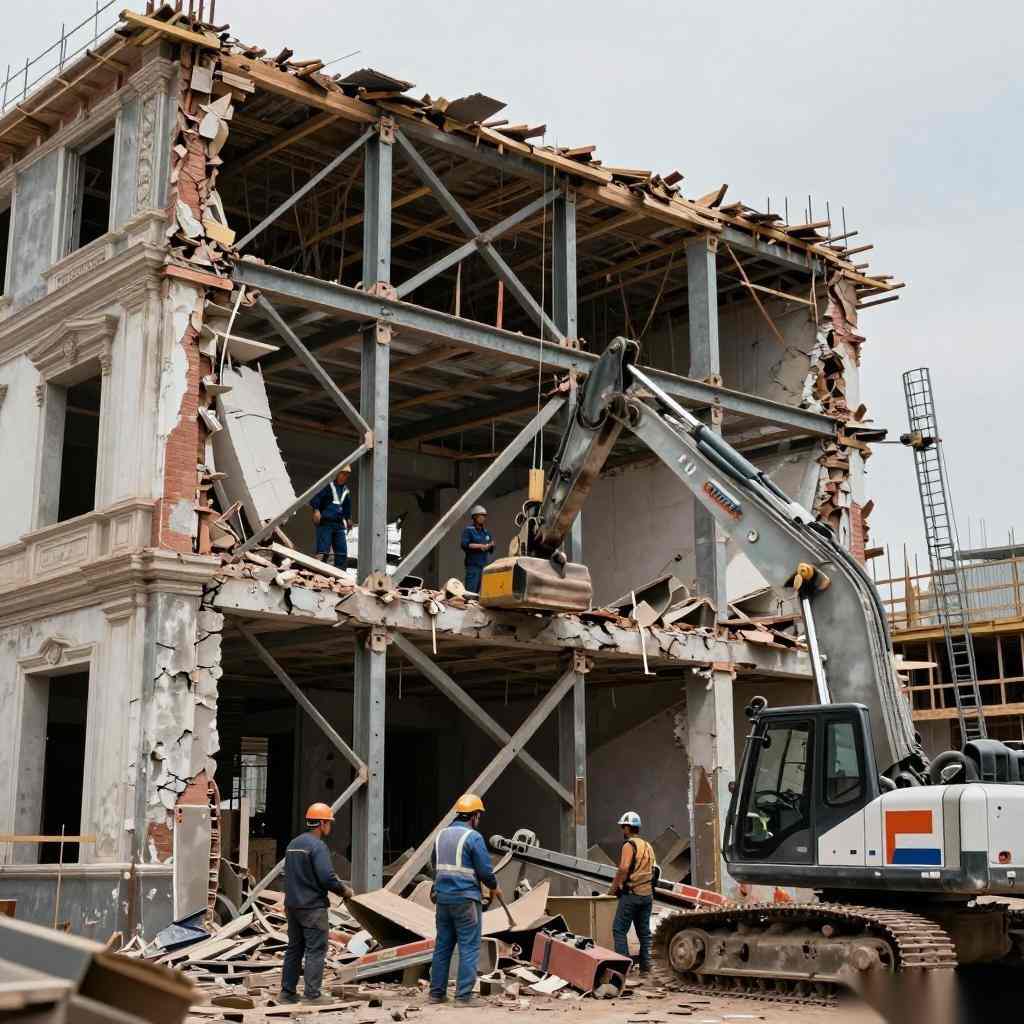 建筑拆除工程结构加固技术解析与环保施工策略