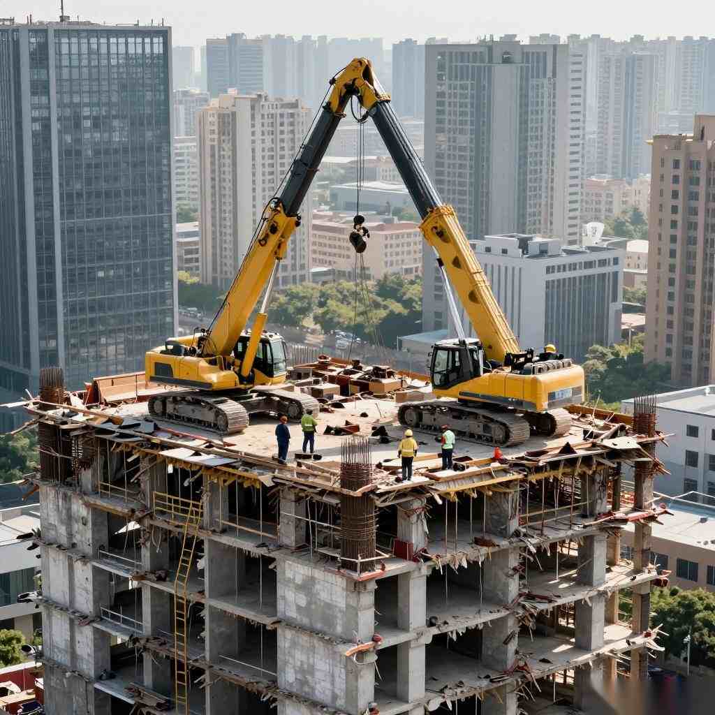 高层建筑拆除方案对比：机械与人工拆除的效率安全成本分析