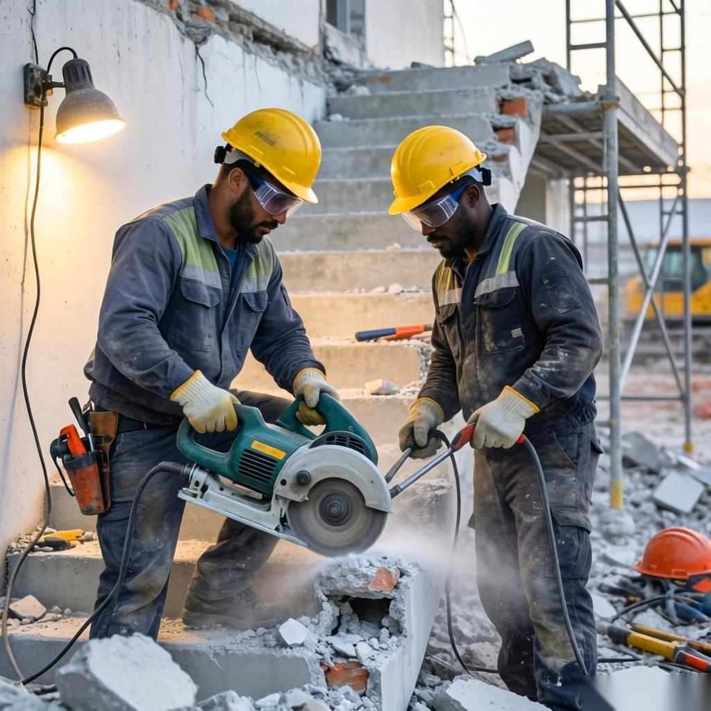 混凝土楼梯拆除技巧与安全操作指南
