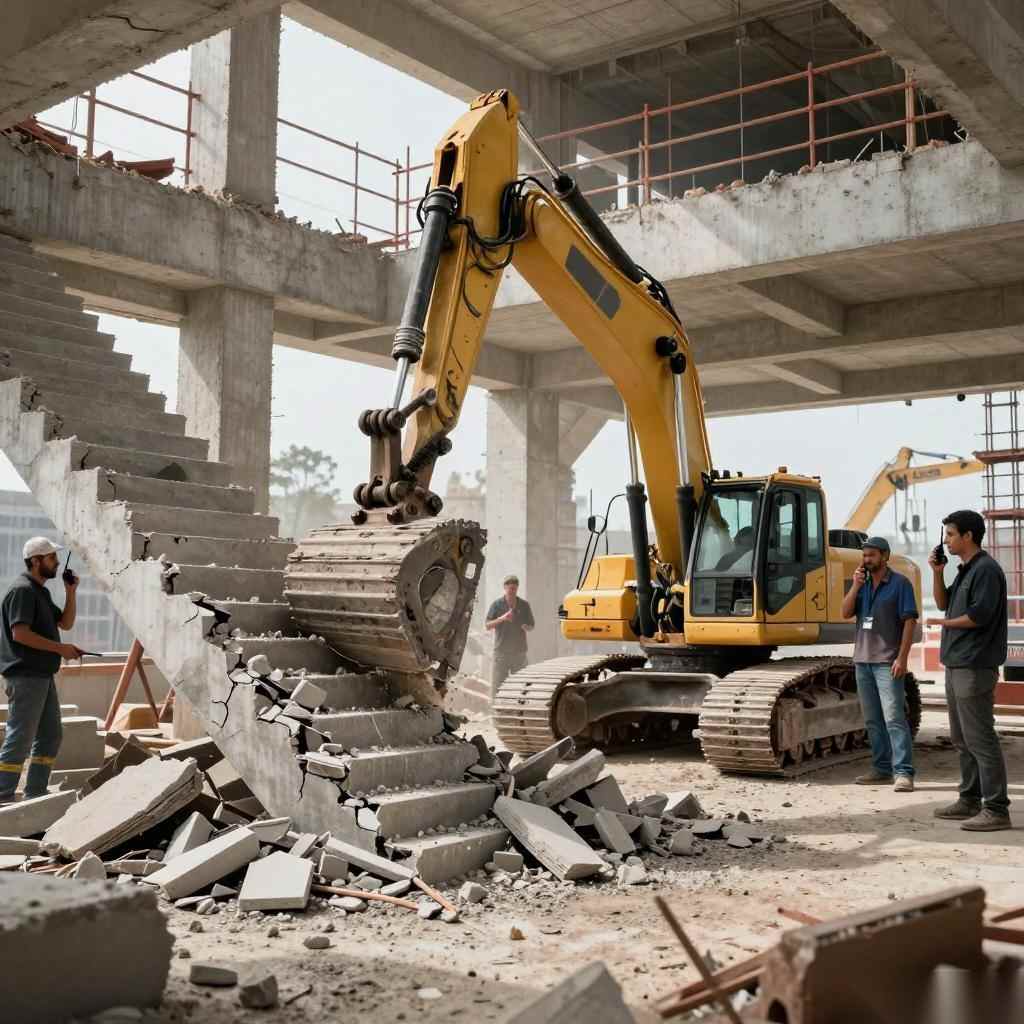 混凝土楼梯拆除妙招:高效安全的现代化拆除方法 混凝土楼梯拆除妙招:高效安全的现代化拆除方法