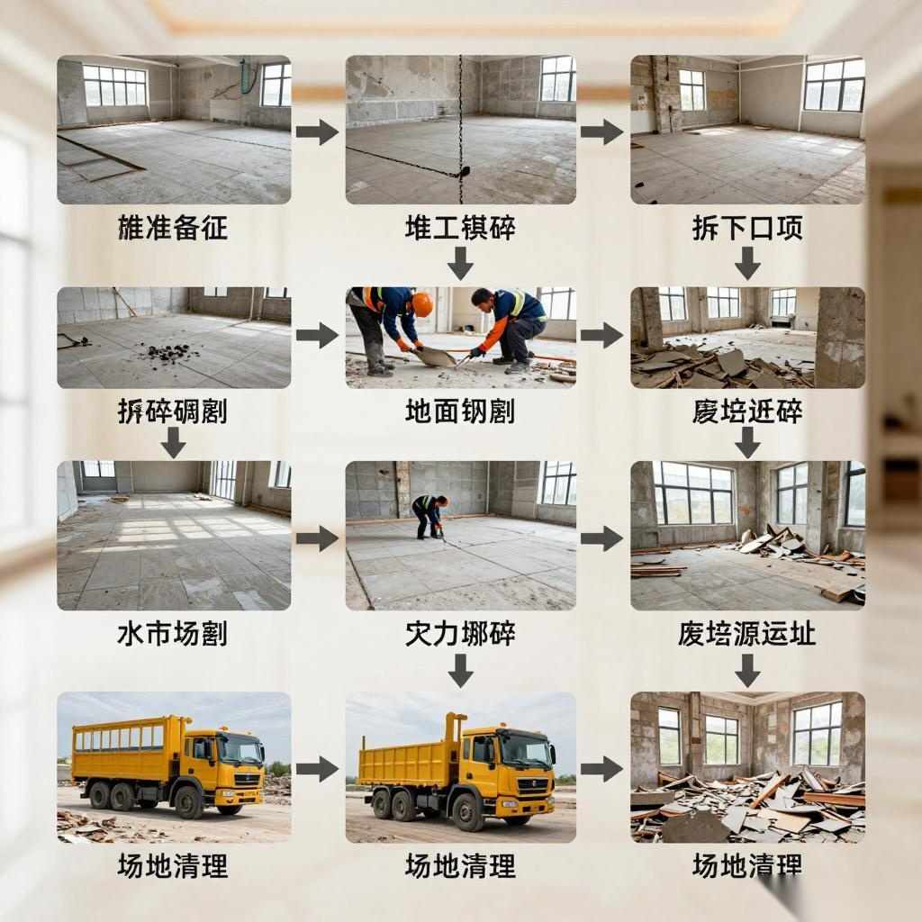 地坪拆除全流程解析,如何高效安全完成地面翻新工程 地坪拆除全流程解析,如何高效安全完成地面翻新工程